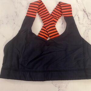 Lululemon Women’s Size 2 Racerback Sports Navy with Orange Stripes